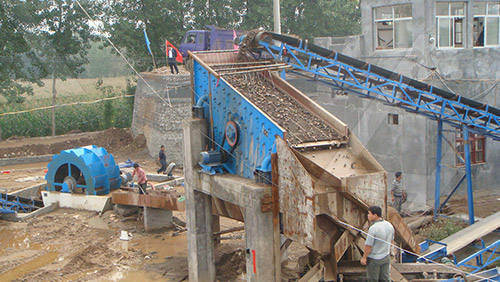 洗砂機設備工作現(xiàn)場