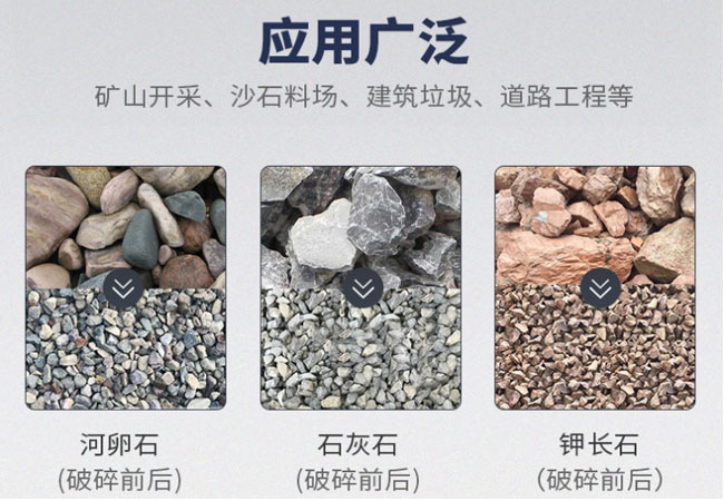 反擊破200多種物料可用，祝您破碎無(wú)憂