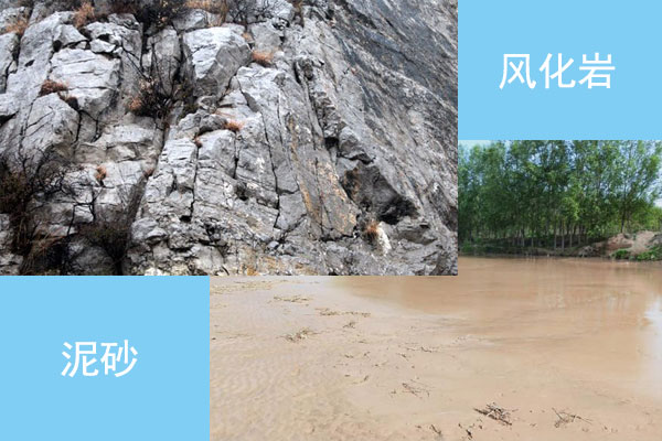 風化巖和泥砂不可以做機制砂使用
