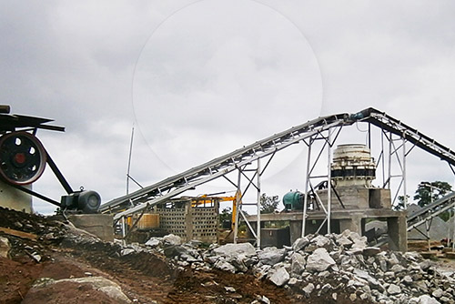 圓錐破碎機(jī)生產(chǎn)線現(xiàn)場圖