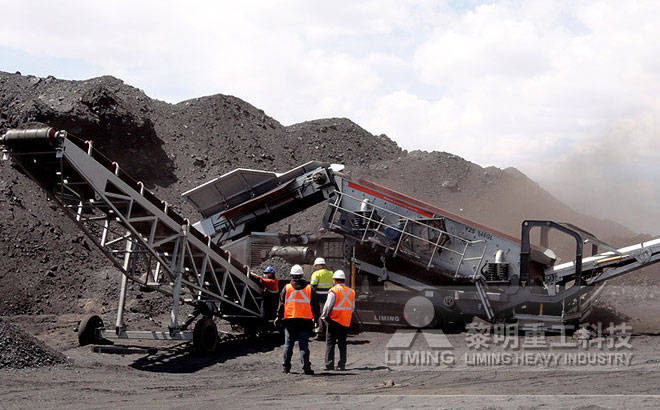內(nèi)蒙古移動破碎站生產(chǎn)現(xiàn)場
